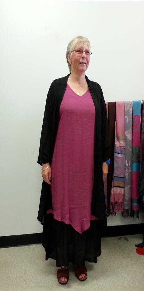 MM1 dress with a light jacket